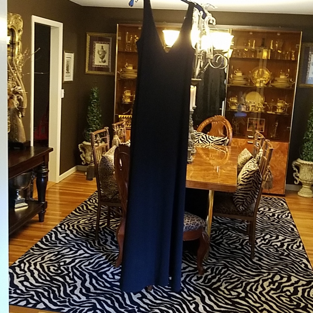Tahari crepe gown.
